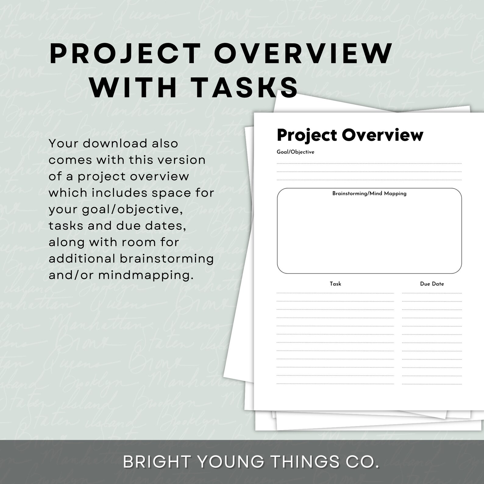 Printable Project Planner, Project Planner PDF, Productivity Worksheets ...