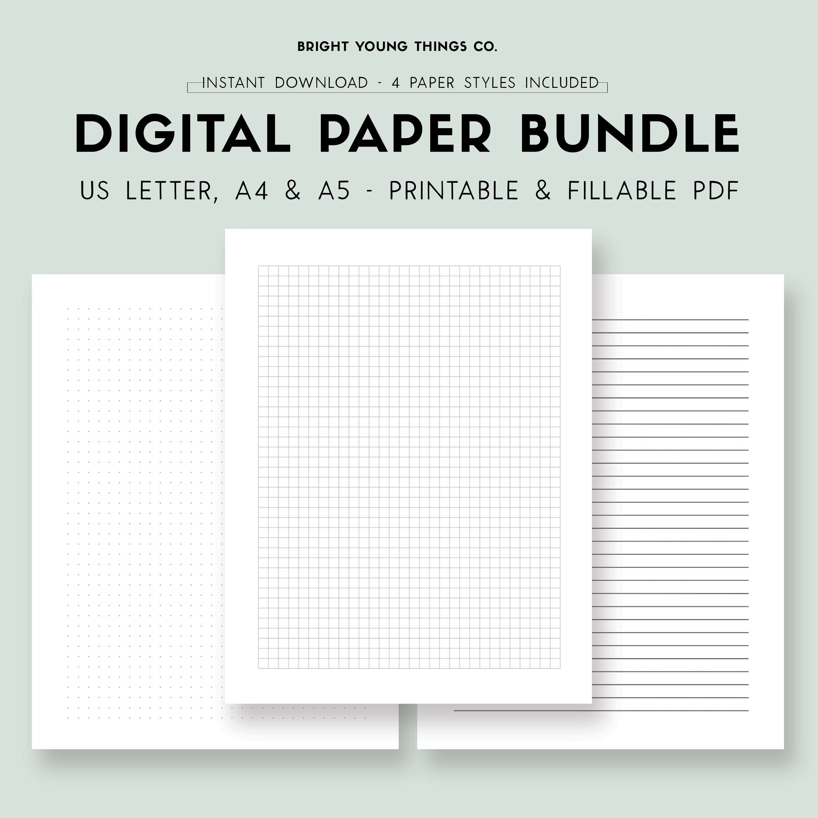 Large Graph Paper Background: 20 Digital Papers by The Triple Point