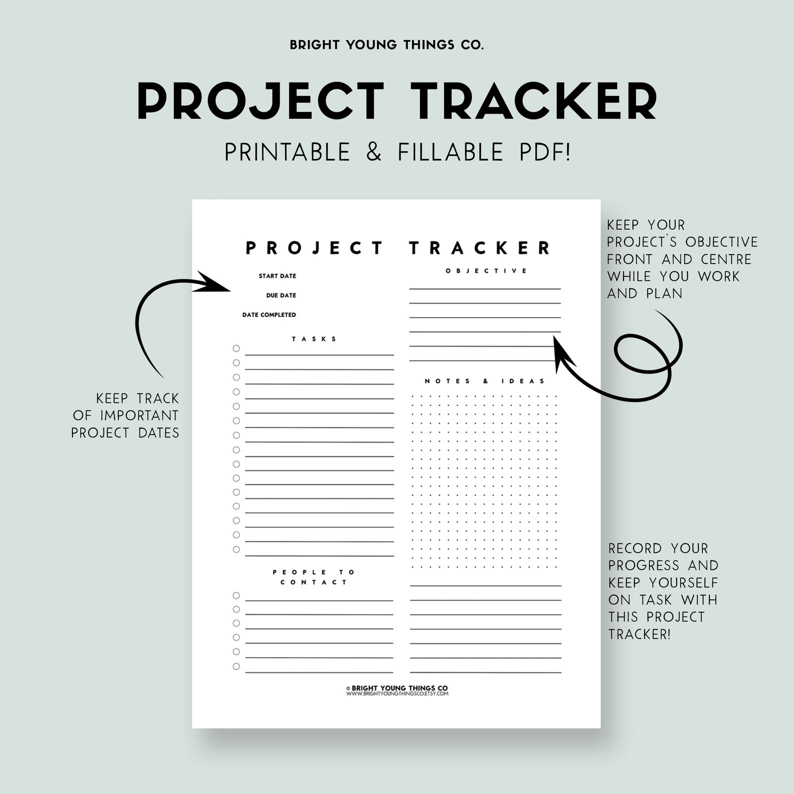 Project Tracking Print Out Project Tracker, Project Tracker Worksheet, Project Tracker Download ...