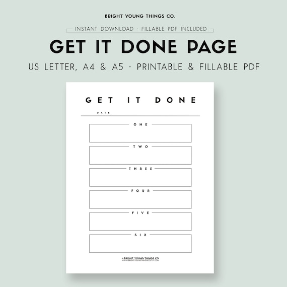 Productivity Download, Productivity Planner, Productivity PDF, Digital Download, Planner Download, PDF Download, PDF Planner Page