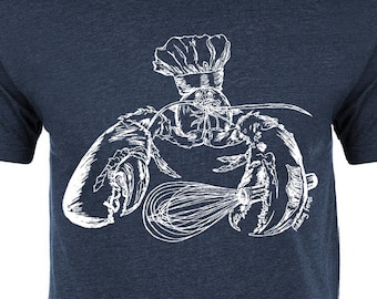 Lobster Chef T Shirt - Unisex - Mens Tshirt - Chef Gift - Maritime - Canada - East Coast - Sea Creature - Foodie Gift - Men Tee - Unisex Tee