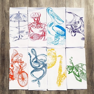 Cotton Napkins - Printed Cloth Napkins Set of 8 - Reusable Napkins - Nautical Napkins - Funny Napkins Set - Table Napkins Place Setting