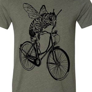 Bee Cyclette Bicycle T Shirt - Unisex - Mens Tshirt - Honey Bee - Apiary - Bees Knees - Save the Bees - Men Tee - Unisex Tee - Cyclist Gift