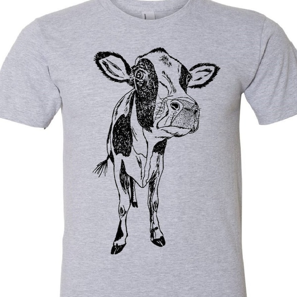 Cow T Shirt - Unisex - Mens Tshirt - Fathers Day Gift - Farmer Gift - Farmer - Rancher - Life on the Farm - Funny t shirt - Graphic Tee