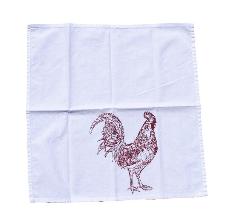 Barnyard Cotton Napkins Screen Printed Napkin Set of 8 Etsy