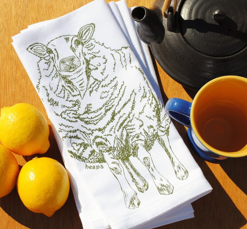 Farm Animals Cotton Napkins Screen Printed Cloth Napkin Set Etsy