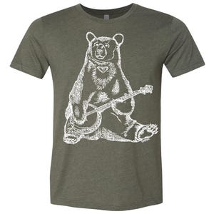 Koszulka z niedźwiedziem banjo - unisex - męska koszulka - koszulka country - folk - gracz banjo - muzyk - muzyka - męska koszulka - unisex - redneck