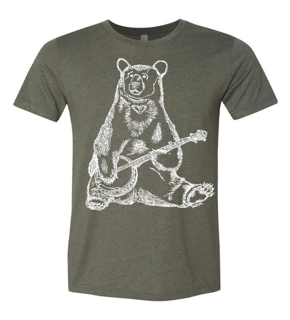 Banjo Bear T Shirt - Unisex - Mens Tshirt - Country - Folk Music T Shirt - Banjo Player - Musician - Music - Men Tee - Unisex Tee - Redneck