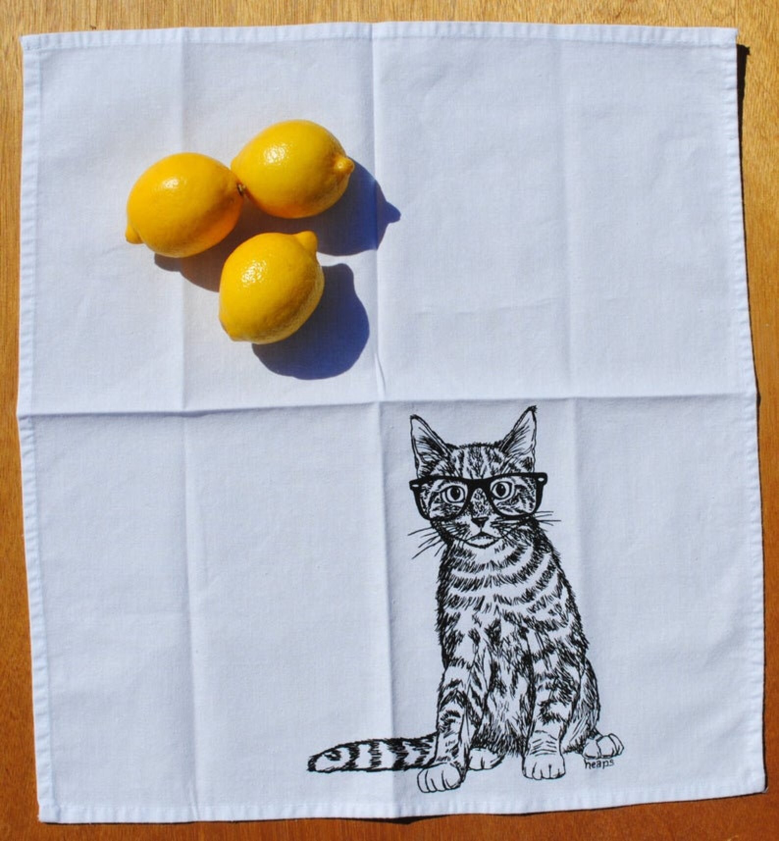 Set of 4 Cloth Napkins Cat Napkins Cotton Dinner Napkins Etsy