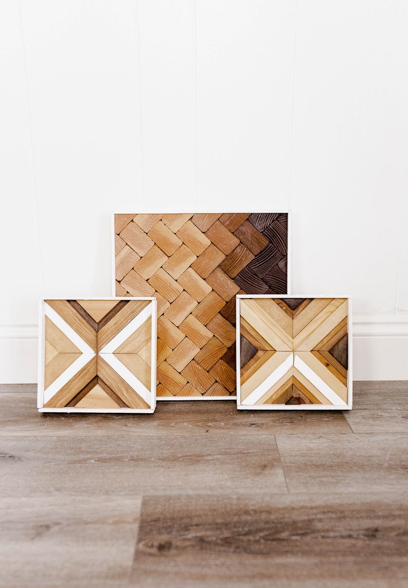 Ombre End Grain Herringbone Wood Mosaic Etsy