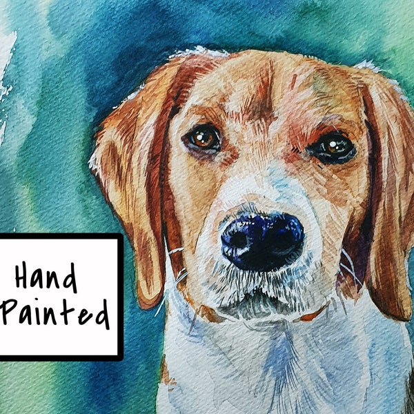 Custom Watercolor Pet Portrait, Dog Portrait, Cat Portrait, Original Watercolor Portrait