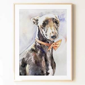 Custom Dog Portrait: Hand-Painted Watercolor Pet Memorial image 1