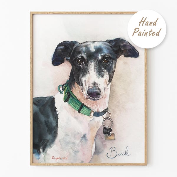 Custom Watercolor Pet Portrait: Hand-Painted Dog or Cat Art