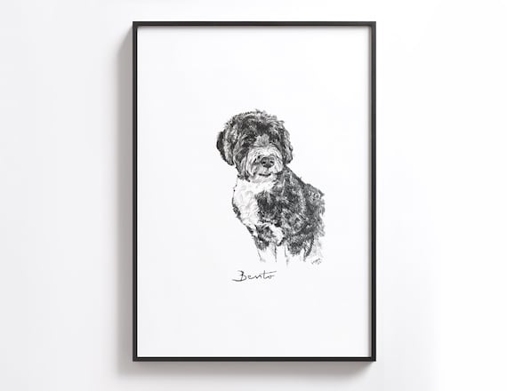Custom Pet Portrait: Mini Graphite Pencil Sketch, Hand-Drawn Gift