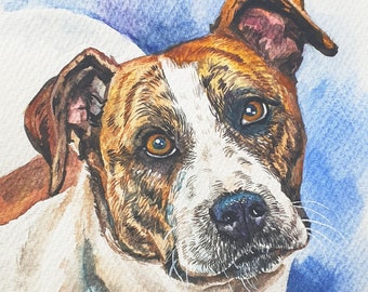 Custom Watercolor Pet Portrait, Dog Portraits from Photos, Dog Portraits From Photos, Pet Painting