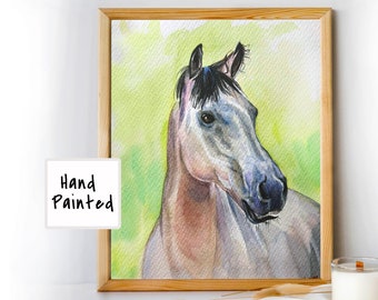 Watercolour Horse Painting From Photo Custom Horse Portrait Personalized Horse Drawing Horse Lovers Gifts Horse Sketch Custom Horse Gifts