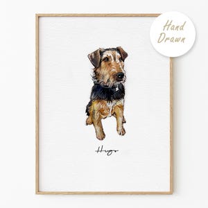 Custom Pet Portrait: Hand-Drawn Pen and Ink, Memorial Gift