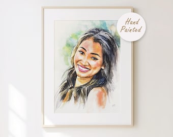 Custom watercolour portrait and anniversary present, wedding Portrait, painting from Photo