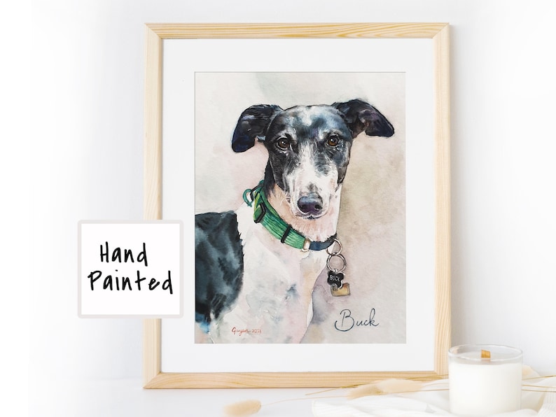 Custom Watercolor Pet Portrait, Dog Portrait, Cat Portrait, Original Watercolor Portrait image 1