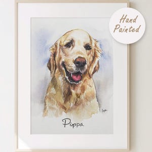 Custom Watercolor Pet Portrait, Dog Portraits from Photos, Pet Painting
