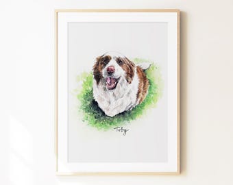 Retrato personalizado de mascota: Un homenaje dibujado a mano con pluma y tinta.
