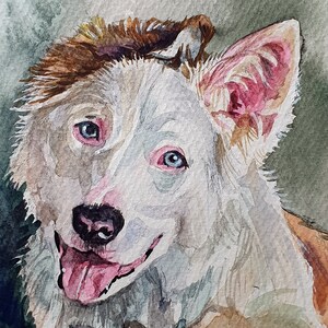 Custom Watercolor Pet Portrait, Dog Portrait, Cat Portrait, Original Watercolor Portrait image 5