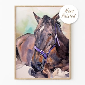 Custom Horse Portrait From Photo Horse Memorial Gifts Watercolour Horse Gifts Pet Portrait For Horse Lovers Gift