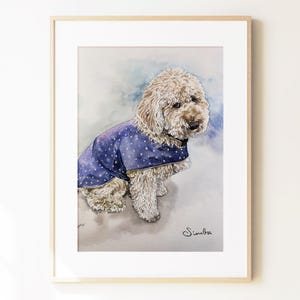 Custom Dog Portrait: Hand-Painted Watercolor Pet Memorial image 3