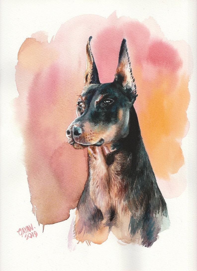 Custom Watercolor Pet Portrait, Dog Portrait, Cat Portrait, Original Watercolor Portrait image 10