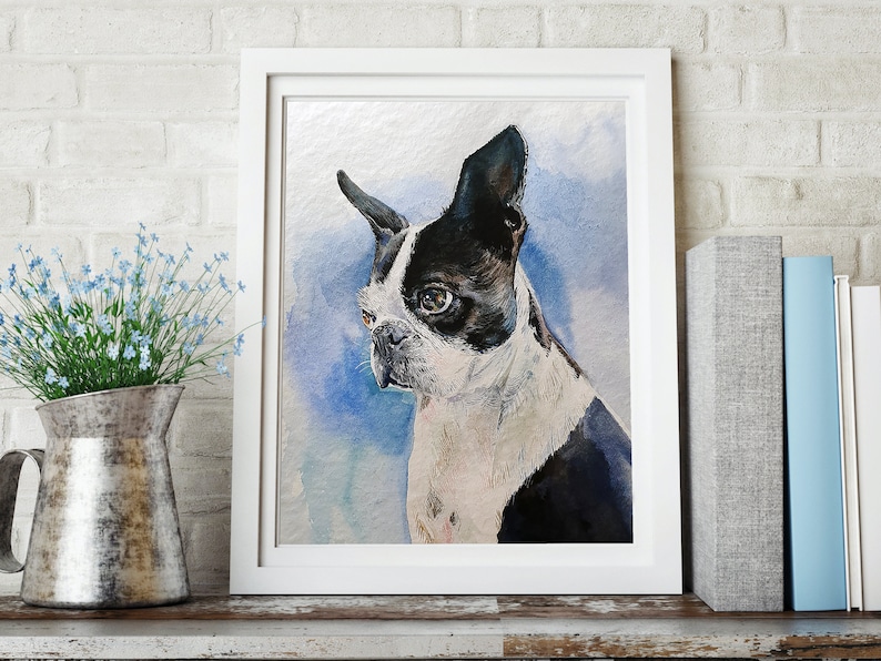 Custom Watercolor Pet Portrait, Dog Portrait, Cat Portrait, Original Watercolor Portrait image 4