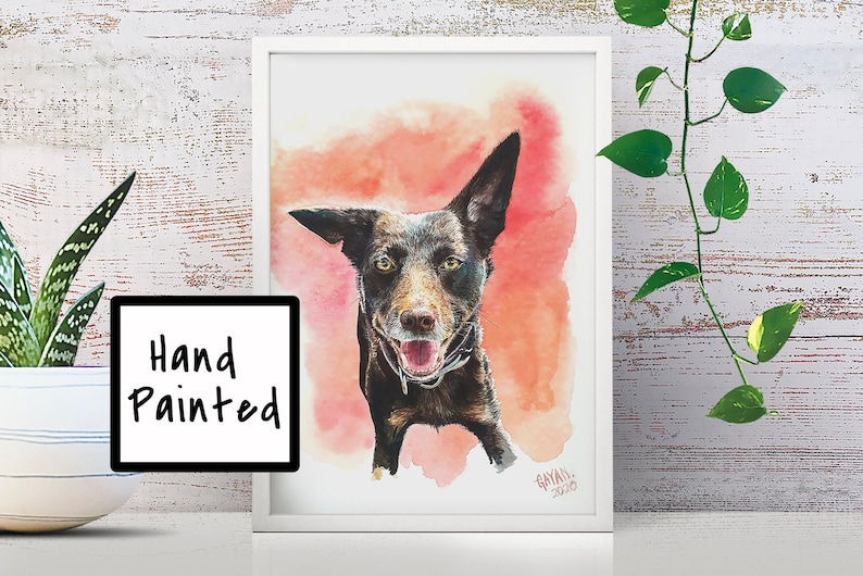 Custom Watercolor Pet Portrait, Dog Portrait, Cat Portrait, Original Watercolor Portrait image 3