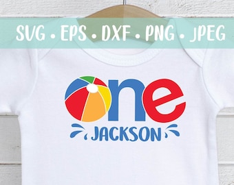 Beach Ball First Birthday SVG, PNG, Cut File (Digital Download)