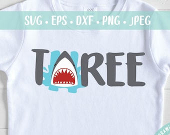 Shark 3rd Birthday Etsy