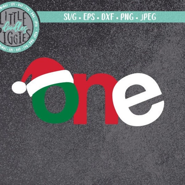 One Christmas SVG Png Eps Cuttable,  Christmas Birthday 1, First Christmas Birthday Printable
