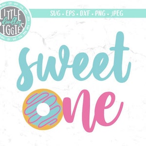 Sweet One Donut SVG PNG Cut file, Sweet Donut Birthday Print File, Sublimation