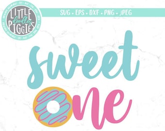 Sweet One Donut Birthday (svg, png, dxf, eps, jpeg) (Digital Download)