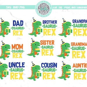 Momosaurus Dadosaurus SVG PNG Cut file, Dinosaur Mom Dad Svg, Dino Birthday SVG, Sister Saurus, Brother Saurus