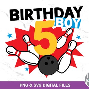 Bowl Party 5 SVG PNG Cut Datei, Bowl Birthday Five Sublimation, Druckdatei