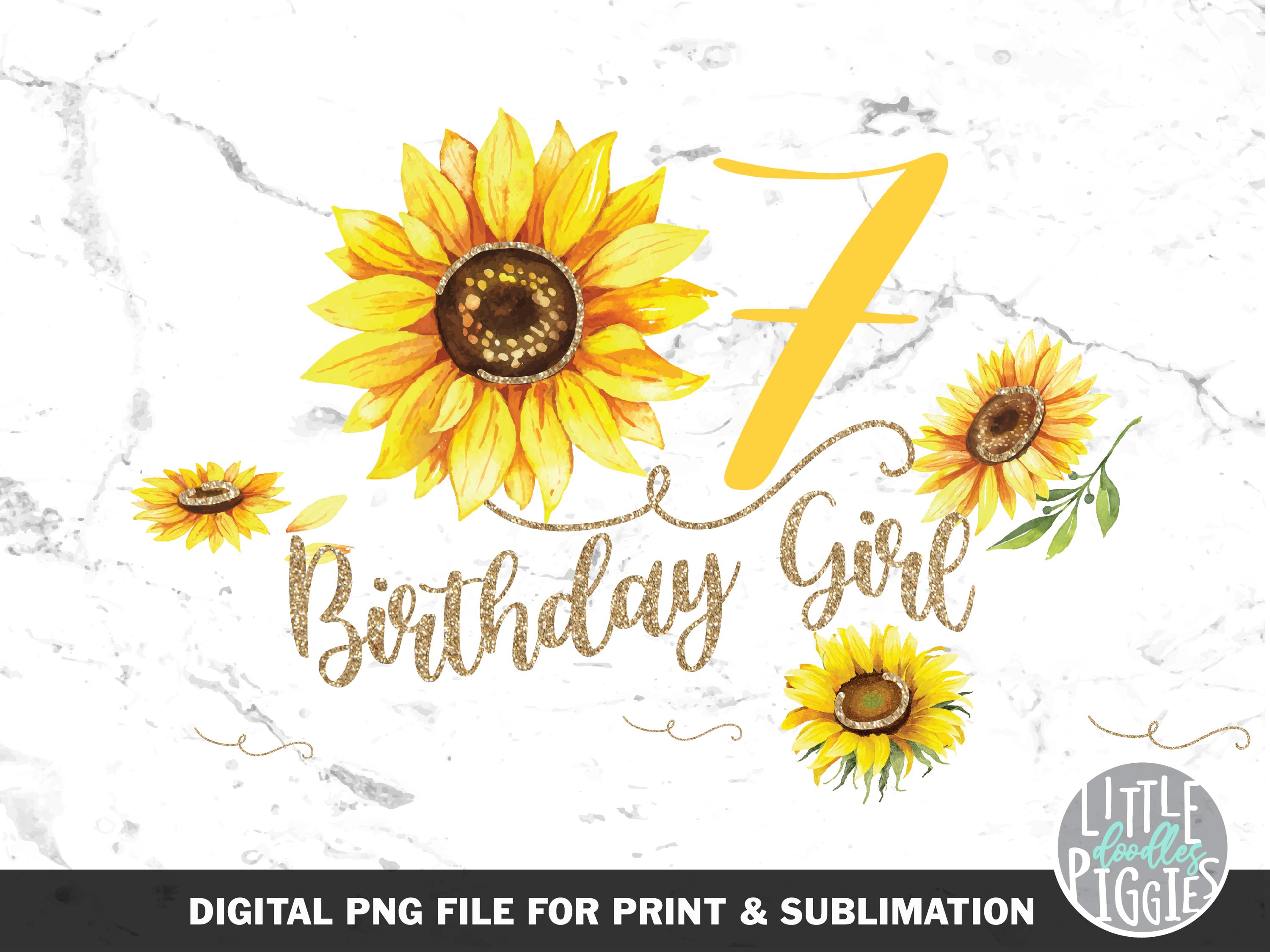 ひまわりの誕生日 7、ひまわり 7 png、黄色い花 7 png、誕生日の花 Pn