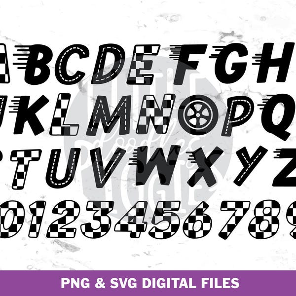 Race Number Fonts - Etsy
