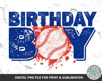 Baseball Birthday PNG, Sublimation, Print file