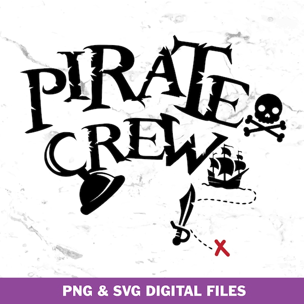 Pirate Crew Svg, Pirate Crew Png, Pirate Family Birthday