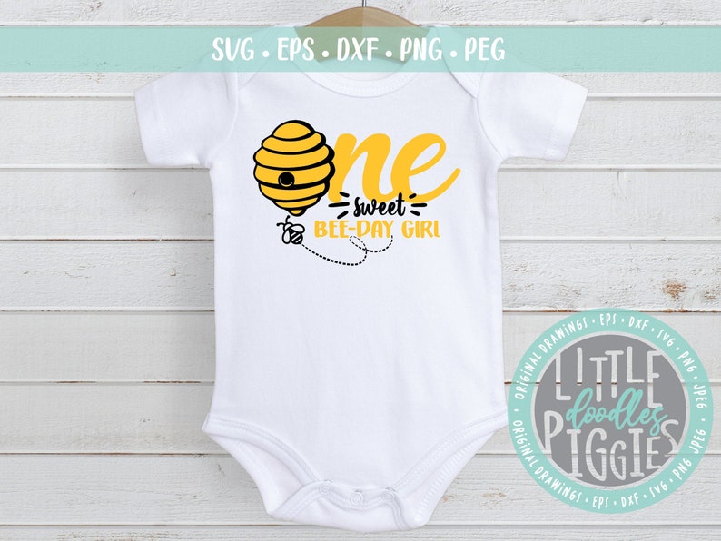 Download One Sweet Bee-Day SVG PNG Cut file Bee day Girl Svg Bee ...