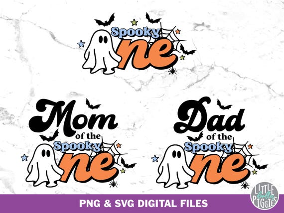 Boy Spooky one Birthday Svg Png, Spooky Mom Dad Family Bundle, Halloween Birthday Sublimation
