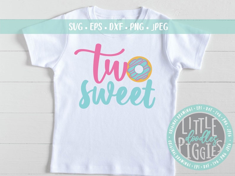 Download Birthday Donut Two SVG PNG Cut file Two Sweet Svg Second ...