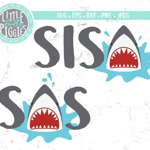 Shark Birthday Sister Svg Png Cutfile, Shark Sister SVG, Sis Birthday SVG