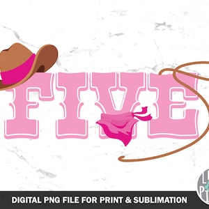 Five Cowgirl Png, Birthday Cowgirl 5 PNG, 5th Rodeo Girl Png, Cowgirl 5 Png