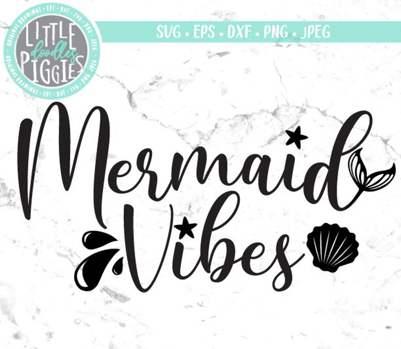 Download Mermaid Vibes SVG PNG Cut File Mermaid Birthday SVG ...