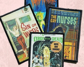 Vintage Pinup Poster Patch Iron-On Retro Queer Pride LGBTQIA Sappho Sapphic Gay 1950s 1960s Novella - ¡Elige tu póster!