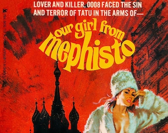 Affiche vintage Erotic Pulp - Notre fille de Mephisto